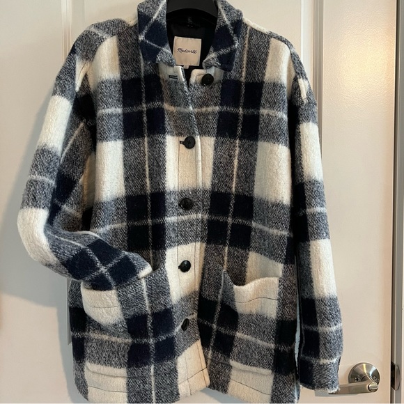 Madewell Wool Blend Walton Shirt-Jacket in Colleton Plaid Sz XL - Picture 4 of 12